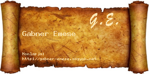 Gabner Emese névjegykártya